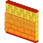 Marakoeschtra’s wall: offset brick courses locked together behind a plate facade